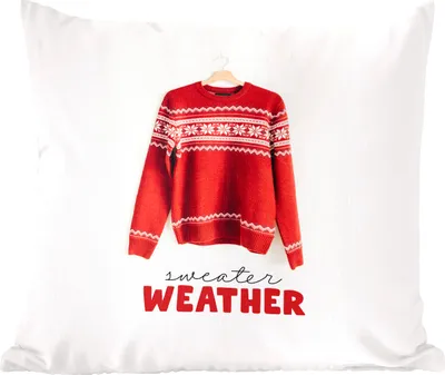 Produktbild von MuchoWow® Zierkissen Sofakissen Wohnzimmer Dekokissen 45x45 cm Weihnachten - Pullover - Winter - Schlafpolster - Polster für das Sofa