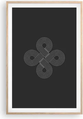 Produktbild von Gerahmtes Poster - Rahmen in heller Eiche - Symbol Schleife Unendlichkeit - 61x91,5 cm - Wand Bild - Wanddeko - Wandbilder - Kunstposter - Wandposter - Bilderrahmen - Bilder - P2NPA61x91-4931