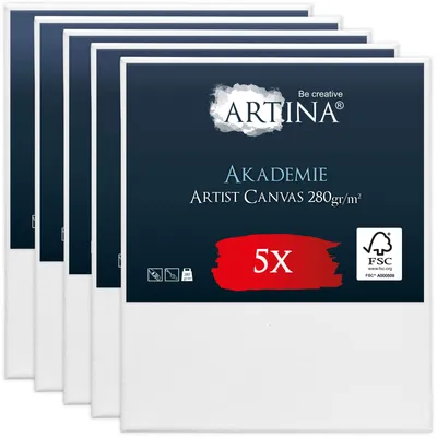 Image de Toile Artina sur châssis, 50 x 60 cm, lot de 5