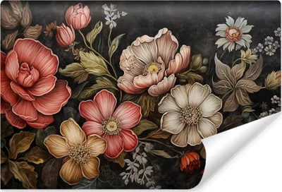 Produktbild von Muralo Vlies Fototapete bunte BLUMEN Blätter Pflanzen Natur Retro 520 cm x 318 cm