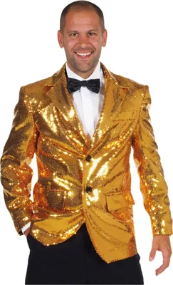 Produktbild von M210211-90-S gold Herren Pailletten Jacke Jackett Sakko Kostüm Gr.S=48