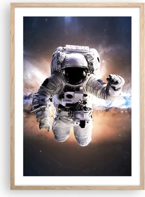 Produktbild von Gerahmtes Poster - Rahmen in heller Eiche - Astronaut Erde Raum - 50x70 cm - Wand Bild - Wanddeko - Wandbilder - Wandposter - Bilderrahmen - Bilder - Kunstdruck - Wandbild - P2NPA50x70-2848