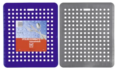 Zdjęcie produktu dla WÜLLNER & KAISER Spülbeckenmatte eckig 31,5x27 cm grau 10 Stück Verkaufseinheit 144098 4013291400028