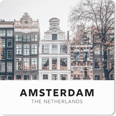 Produktbild von MuchoWow® Mauspad Mousepad Amsterdam - Niederlande - Huizen 20x20 cm - Mousepads - Maus Mat - Pad - Mausunterlage - Desk Mat - Bureauartikeln