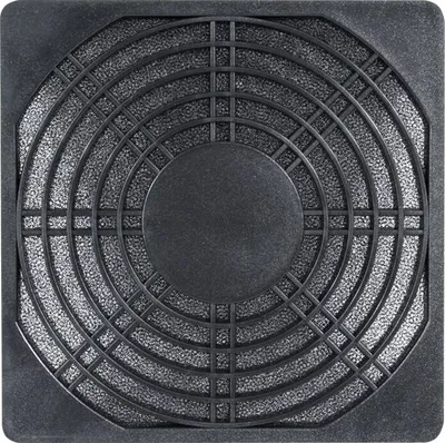 Produktbild von Kunststoff Lüftergitter Cooltek 80 mm mit Filter - schwarz