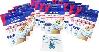 Produktbild von Lifemed Kälte-Sofort-Kompresse 13 cm x 15 cm weiß Größe S (48 x 1 Stück)