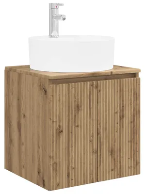 Image de vidaXL Meuble-lavabo mural en chêne Artisan 49,5 x 44,5 x 65 cm