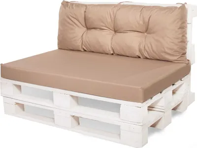 Obrázok produktu pre Sada vankúšov na palety 120x60 podsedák, a chrbtový vankúš 120x50cm | Paletový vankúš | Paletový vankúš béžová | Euro paletový vankúš-Mix