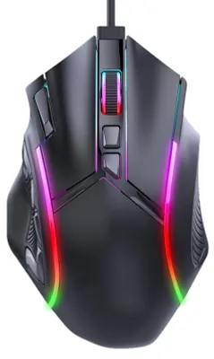 Image de Souris de jeu RGB filaire, 12800 DPI, 12 boutons programmables
