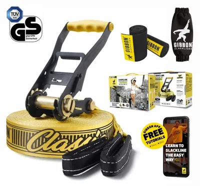 Produktbild von Sport 2000 GIBBON SLACKLINE Set gelb gelb 25