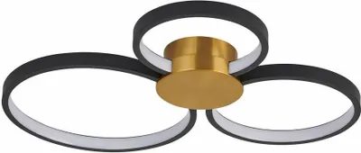 Zdjęcie produktu dla Lampa sufitowa LED Condida 24W Od 3000 do 4000K 1920lm tworzywo sztuczne czarno-złota wym:6x58x51,5cm IP20 Reality