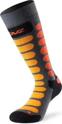 Produktbild von Lenz Kinder Wintersportsocken Skiing Kids 1.0 , Grau Orange, 23 - 26
