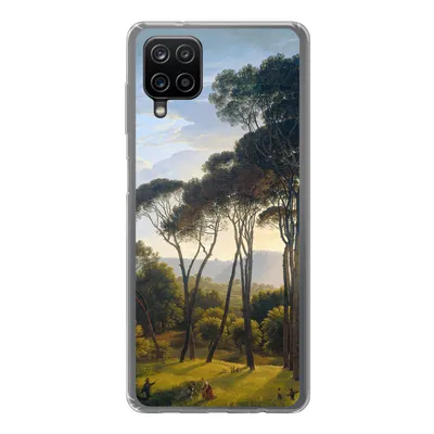 Produktbild von MuchoWow® Handyhülle Schutzhülle Hülle für Samsung Galaxy A12 Italienische Landschaft mit Zirbelkiefer - Hendrik Voogd - Kunst Silikon Softcase Handy Hülle - Bild