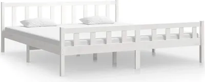 Obrázok produktu pre vidaXL Posteľ z masívneho dreva biela 160x200 cm