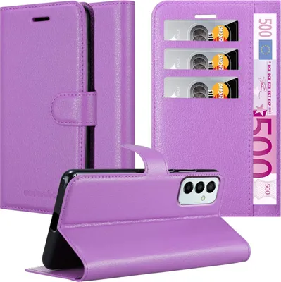 Produktbild von Cadorabo Hülle für Samsung Galaxy M23 5G Schutz Hülle in Lila Handyhülle Etui Case Cover Magnetverschluss