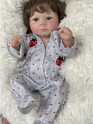 Zdjęcie produktu dla 45 cm lalka odrodzona Felicia, milutkie ciało wykonane z tkaniny/silikonu, wielowarstwowa farba, skóra 3D z widocznymi żyłami, kolekcjonerska lalka artystyczna