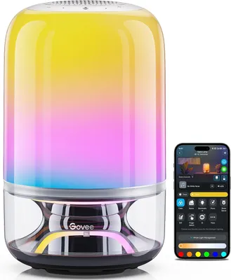 Produktbild von Govee Tischlampe 2 Pro x Sound von JBL (Kein Adapter), kabellose LED Tischlampe mit Lautsprecher, Musik-Licht-Sync, Matter-kompatibel