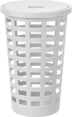 Image de plast team Collecteur de linge BOSTON 54 litres rond blanc