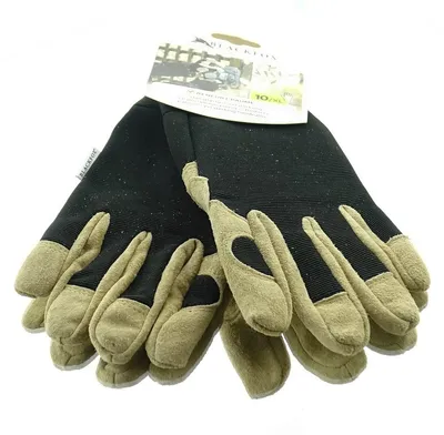 Produktbild von BLACKFOX® Garten - Handschuhe Handflächen-Verstärkung Schwarz & Braun Größe 10/XL