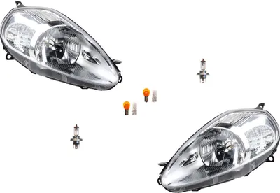 Produktbild von Johns, Scheinwerfer Halogen Front passend für Fiat Punto 199 05-08 Leuchtmittel Set L R 51701593 51701594