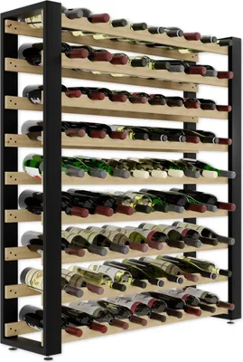 Produktbild von LOFT81 Weinständer für 81 Flaschen, Holz Weinregal