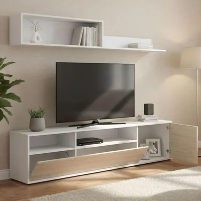 Productafbeelding van Jelawat - Wandmeubel, Wit, 5 Planken