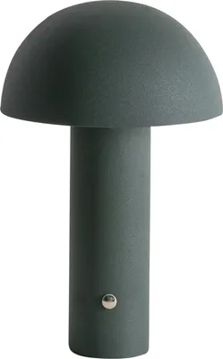 Produktbild von BELIANI Kabellose Tischlampe Dunkelgrün Metall Pilzform Wiederaufladbar Akku Touch Funktion LED Dimmer Dimmfunktion USB Kabel Modernes Design