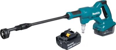 A cordless pressure washer with a battery pack, shown against a white background.