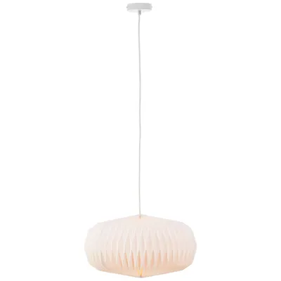 Produktbild von BRILLIANT Hängelampe JUNE, Ø 44 cm, 151 cm Höhe, E27, kürzbar, Papier/Metall, weiß