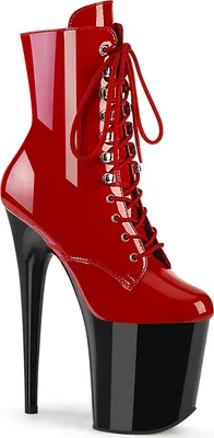 Produktbild von FLAMINGO-1020 Damen Booties von Pleaser, Rot Schwarz , EU 41, US 11