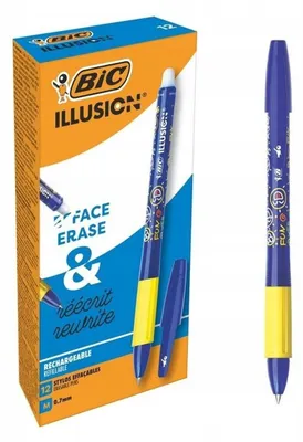 Image de BIC Illusion Bleu Stylo à bille Moyen 12 pièce(s)