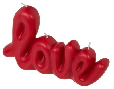 Immagine prodotto di Candela rossa, Love, circa 20 x 3,8 x 11,8 cm