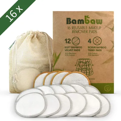 Image de 16 Disques démaquillants en bambou