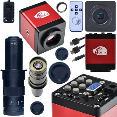 Mikroskopkamera 2 MP HDMI/VGA + 180x Zoomobjektiv FullHD