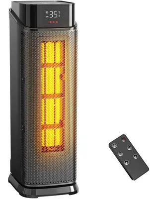 Imagen del producto de Azomor®: Calentador con ventilador de alta eficiencia energética, con temporizador y control remoto, para un confort óptimo
