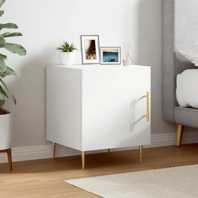 Immagine prodotto di vidaXL Comodino bianco 40x40x50 cm in materiale derivato dal legno