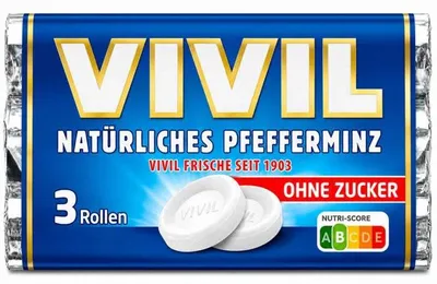 Obrázok produktu pre VIVIL® 0411 VIVIL® Pfefferminz ohne Zucker Bonbons 84,0 g