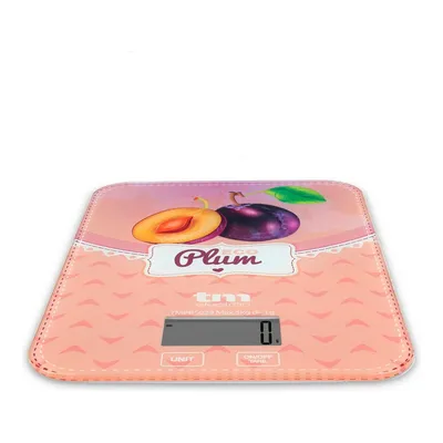 Image de TM Electron TMPBS029 Balance de cuisine à affichage digital, UltraSlim avec design Vintage Plum, 4 capteurs, Back to 0, Idéale pour la pâtisserie et la nourriture