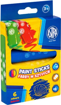 Immagine prodotto di Farby w sztyfcie Astra okrągłe Jumbo 6 kolorów