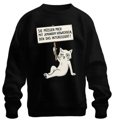 Zdjęcie produktu dla Przepraszam, chyba mnie z kimś pomylił pan/pani. (lub: Chyba mnie z kimś pomylił pan/pani.)
Bluza z nadrukiem "Statement", ironia.
Bluza, kolor: czarny, rozmiar: L
