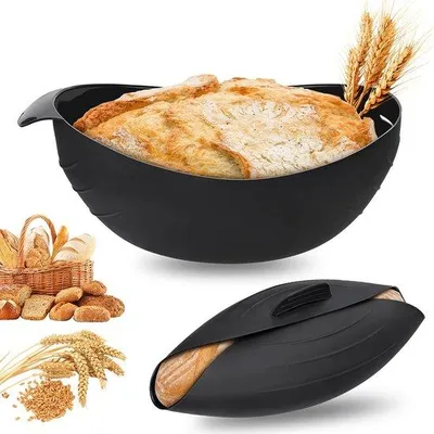 Zdjęcie produktu dla Ibenzoa® Wielofunkcyjna silikonowa miska do pieczenia, średnica 30 cm – wolna od BPA, odporna na temperaturę do 230°C, nadaje się do piekarnika i mikrofalówki, można myć w zmywarce