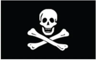 Produktbild von Flagge Pirat 30 x 45 cm, Piratenfahne / Lalizas