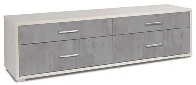 Immagine prodotto di Mobile con 4 Cassetti 179x50x47 cm Ossido Bianco/Cemento