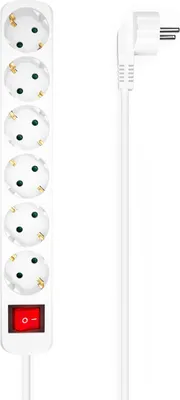 Image de Aisens Power Strip with Switch A154-0535/ 6 Power Sockets/ Cable 1.4m/ White