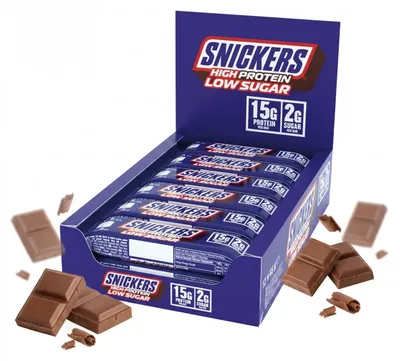 Produktbild von Snickers High Protein Low Sugar Bar (12x45g) Milk Chocolate - Riegel - Protein-Riegel