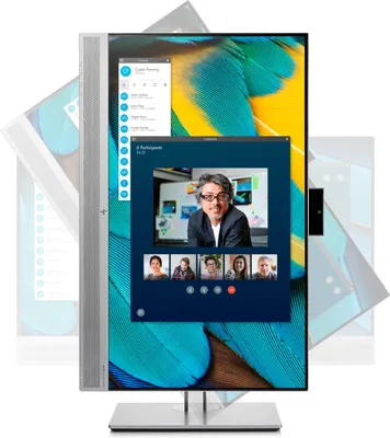 Zdjęcie produktu dla HP EliteDisplay E243m, 60,5 cm (23.8"), 1920 x 1080 px, Full HD, LED, 5 ms, Czarny, Srebrny