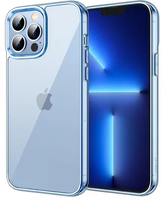 Image de Coque de protection pour iPhone 13 Pro (6,1 pouces), résistante aux chocs, transparente, couleur bleu Sierrablau