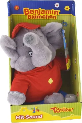 Produktbild von Benjamin Blümchen als Kuscheltier ca. 30 cm mit Soundchip Törööö!