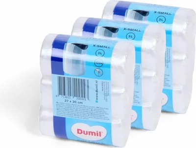 Obrázok produktu pre Dumil vrecia na odpad 150 vreciek po 3 litroch - 3 balenia