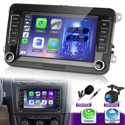 Obrázek produktu pro Android autorádio – multimediální rádio – autorádio s navigací – stereo s dotykovým displejem – 7palcový HD displej